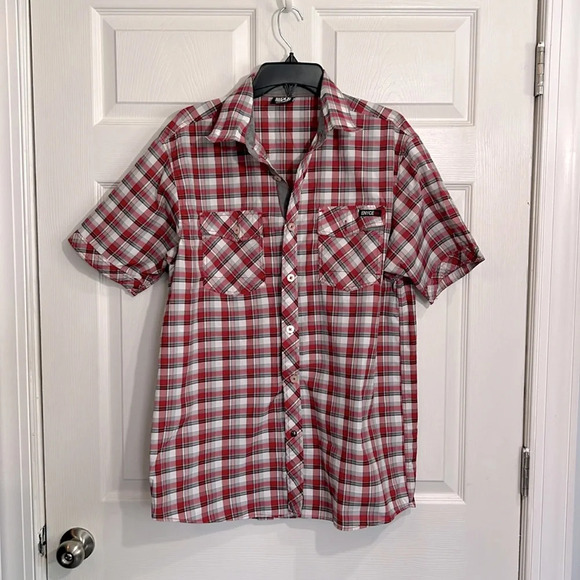 Enyce men’s red plaid button-up shirt- Size XL - Picture 1 of 6